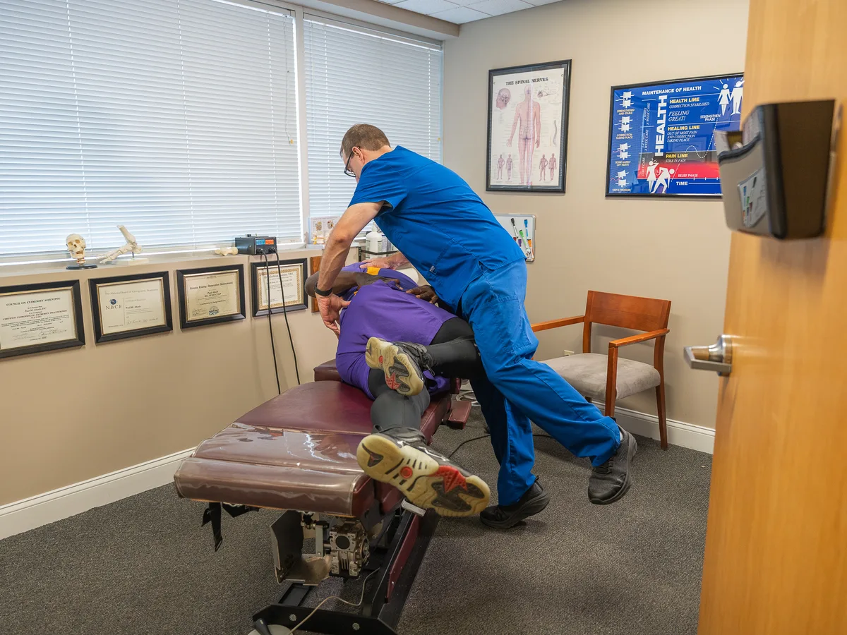 Chiropractic care for back pain at Towson Integrative Health in Towson